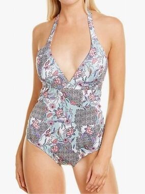 OndadeMar African Flowers One Piece Halter Swimsuit Size Small ondademar New NWT